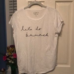 Loft white graphic tee